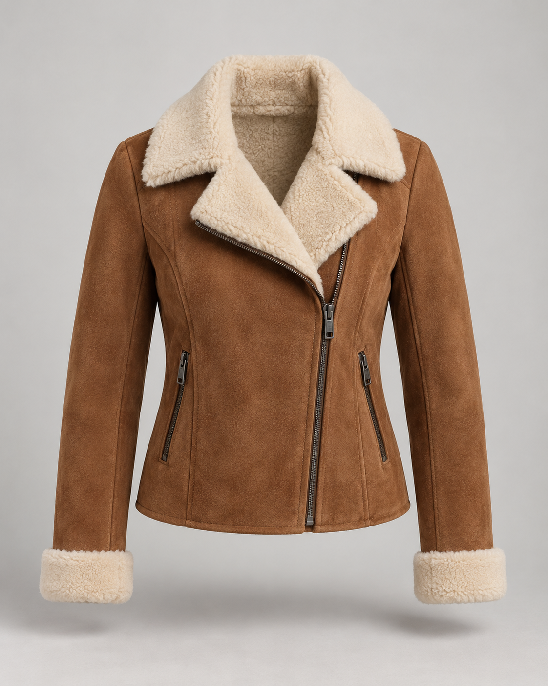 Cognac Shearling Aviator